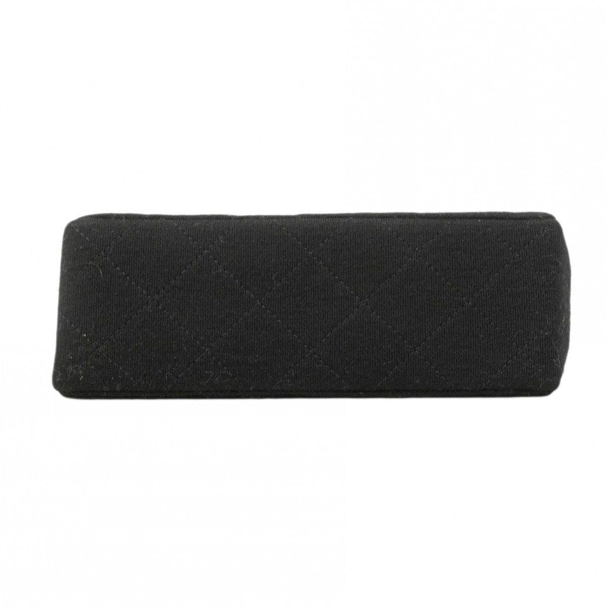 Chanel Shoulder Bag Mini Quilted Cotton Black Gold — view 3
