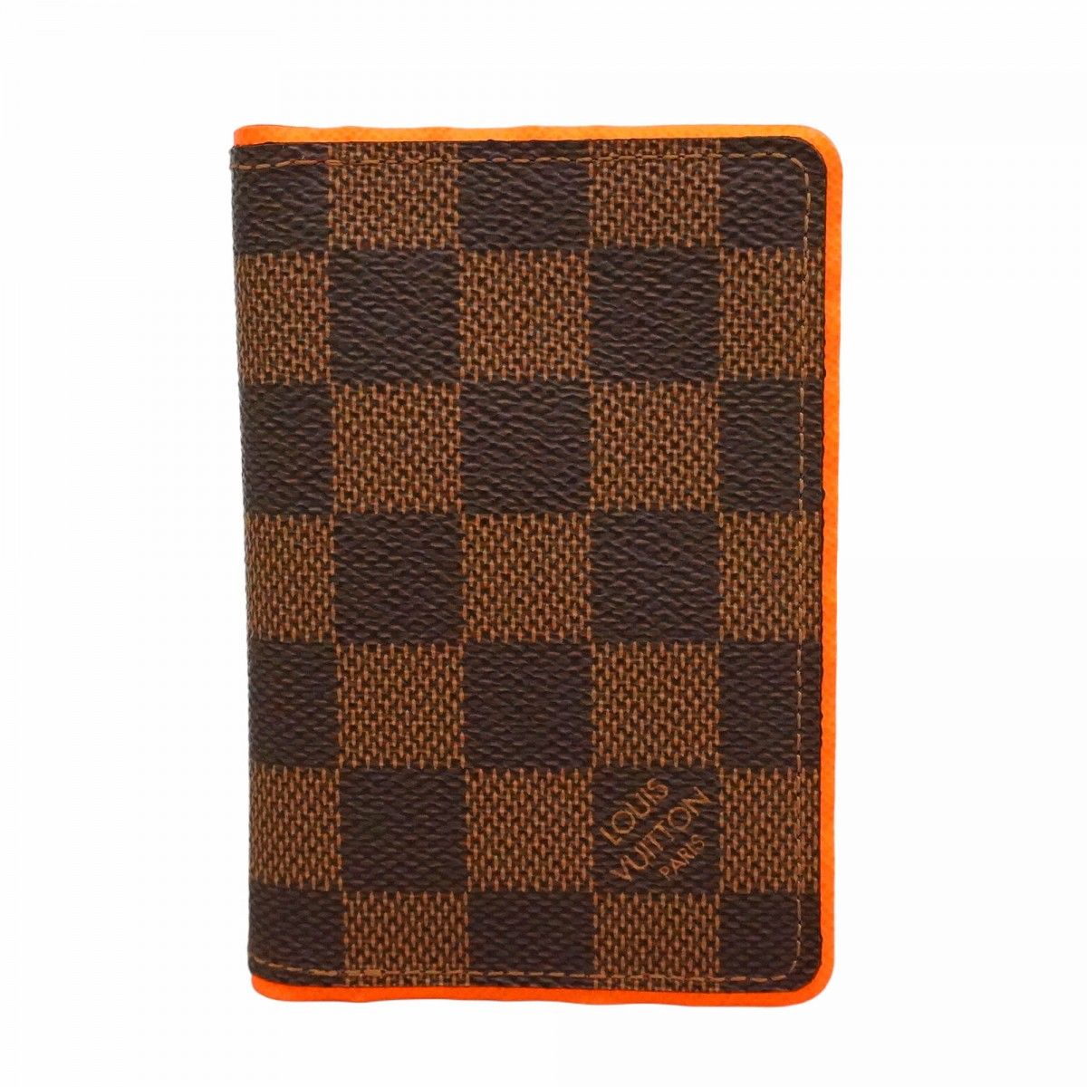 Louis Vuitton Card Case Damier Organizer de Poche Ebene Orange