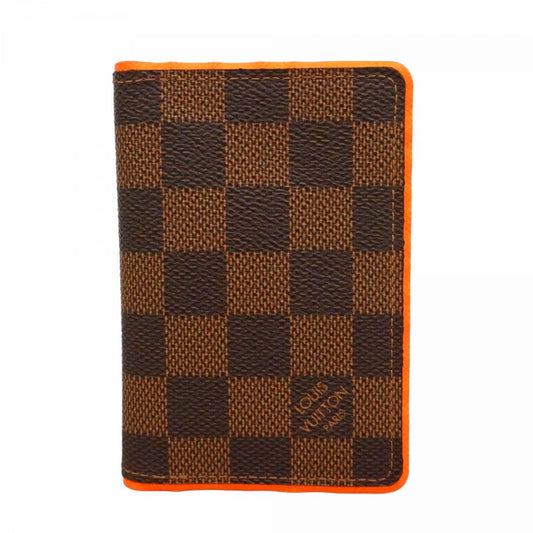 Louis Vuitton Card Case Damier Organizer de Poche Ebene Orange