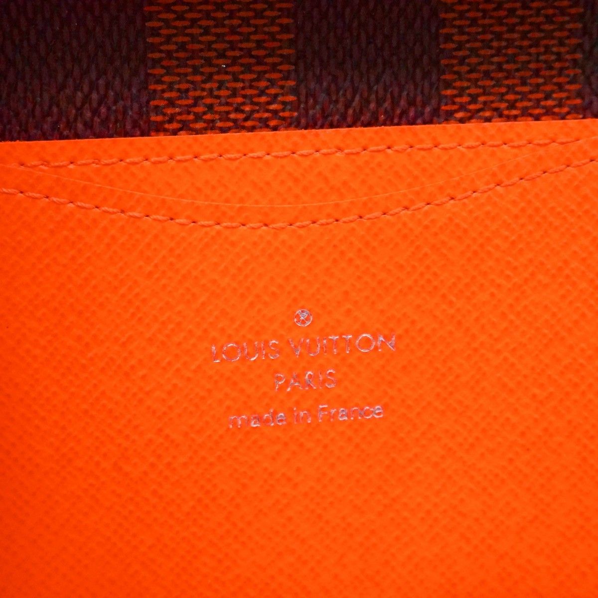 Louis Vuitton Card Case Damier Organizer de Poche Ebene Orange — view 4