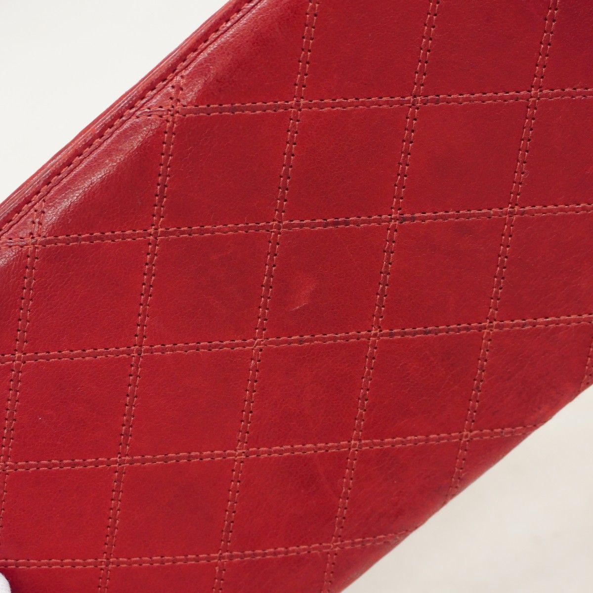 Chanel Long Bill Holder Bicolor Leather Red Wallet — view 8