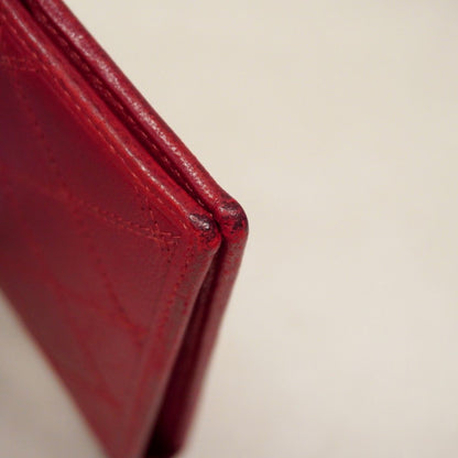 Chanel Long Bill Holder Bicolor Leather Red Wallet — view 6