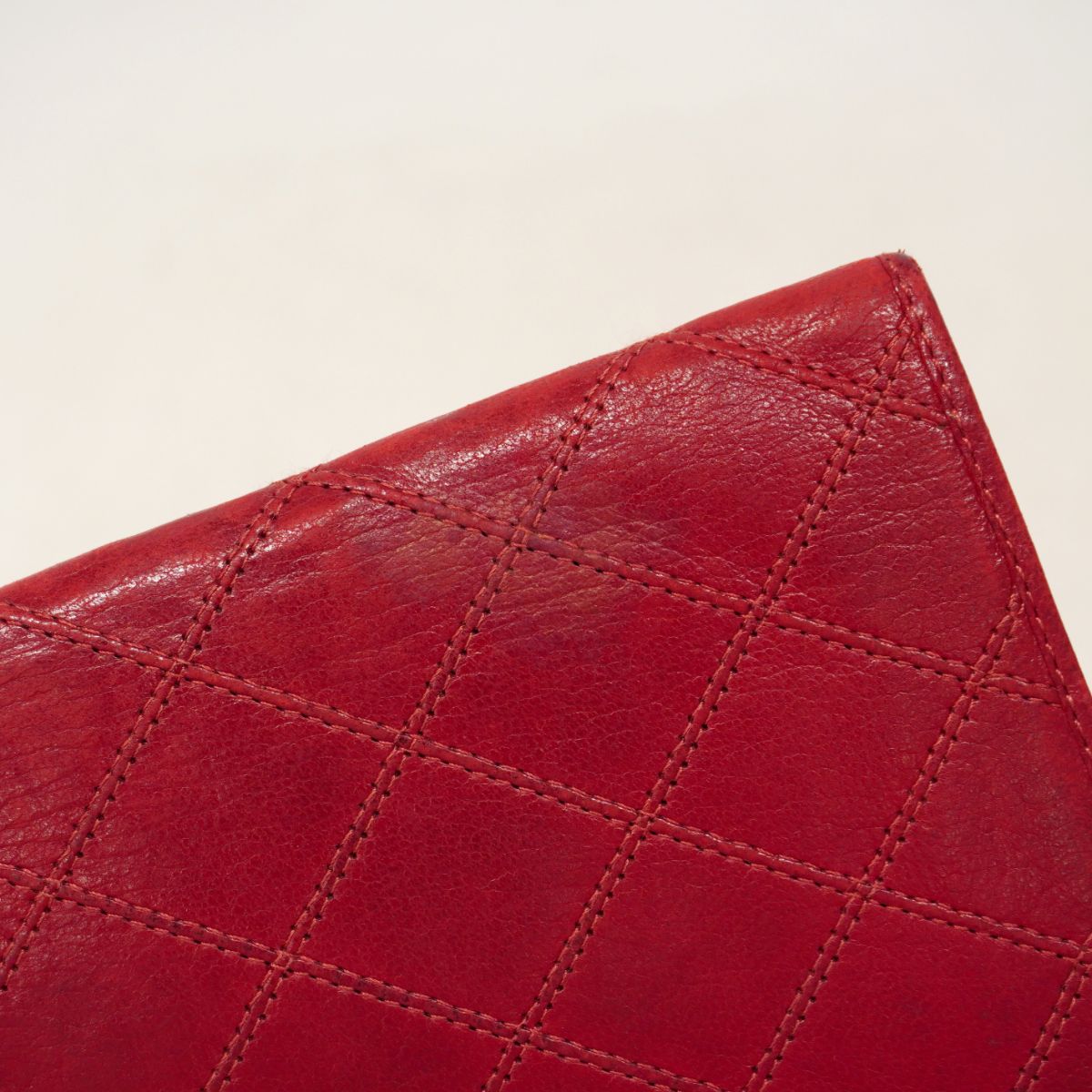 Chanel Long Bill Holder Bicolor Leather Red Wallet — view 9