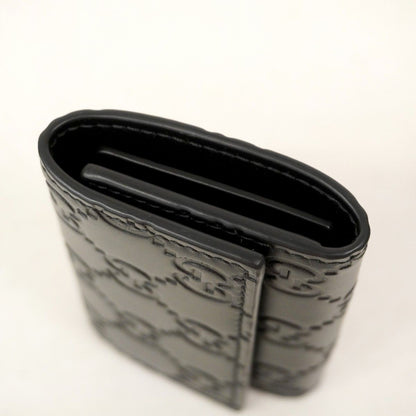 Gucci Key Case Guccissima Leather Black Silver Key Holder — view 9