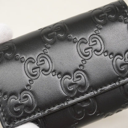 Gucci Key Case Guccissima Leather Black Silver Key Holder — view 6