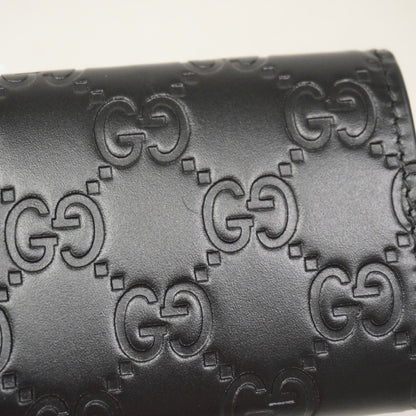 Gucci Key Case Guccissima Leather Black Silver Key Holder — view 7