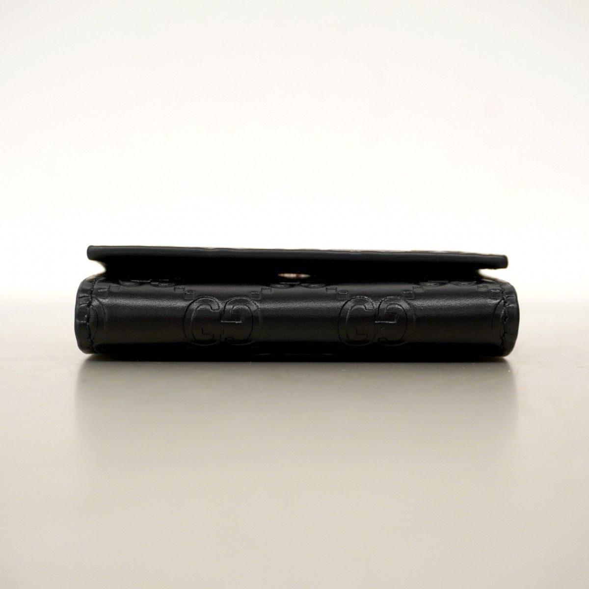 Gucci Key Case Guccissima Leather Black Silver Key Holder — view 3