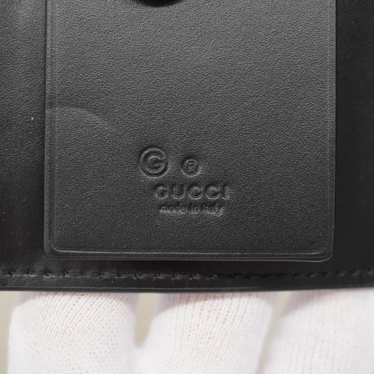 Gucci Key Case Guccissima Leather Black Silver Key Holder — view 5