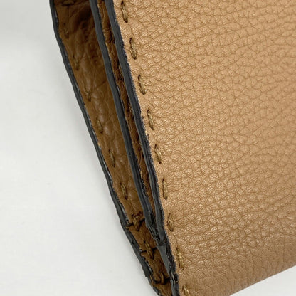 Fendi Wallet Selleria Leather Brown Silver — view 9