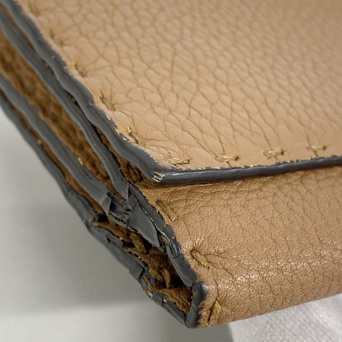 Fendi Wallet Selleria Leather Brown Silver — view 6