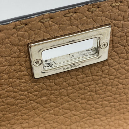 Fendi Wallet Selleria Leather Brown Silver — view 8
