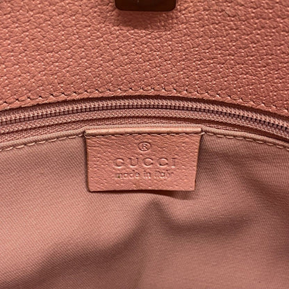 Gucci Shoulder Bag GG Canvas Brown Pink Champagne Gold — view 5