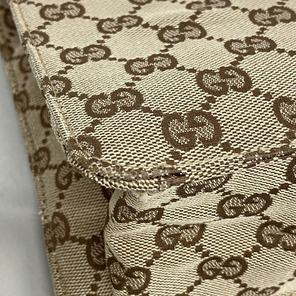 Gucci Shoulder Bag GG Canvas Brown Pink Champagne Gold — view 7