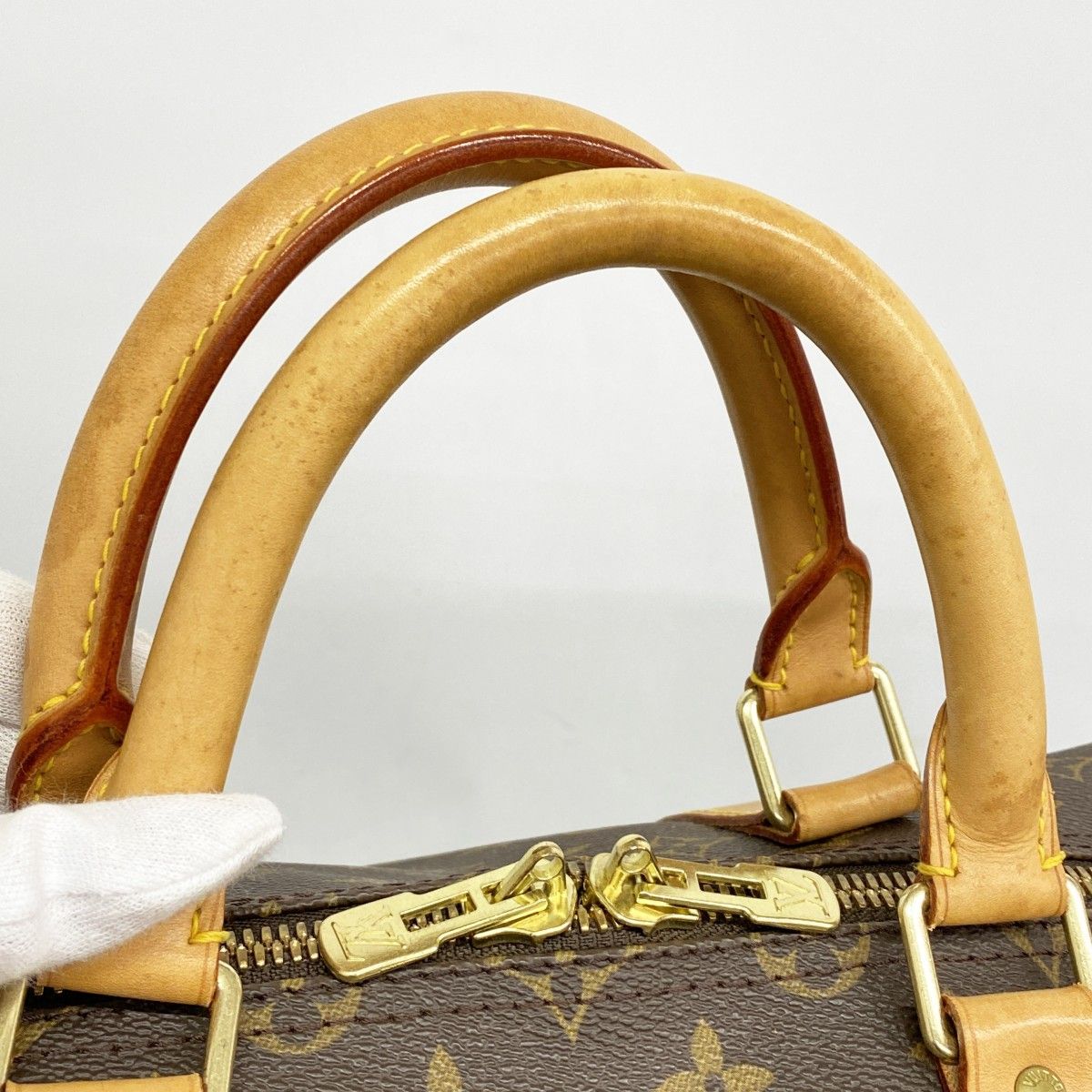 Louis Vuitton Boston Bag Monogram Keepall Bandouliere 55 Brown — view 9