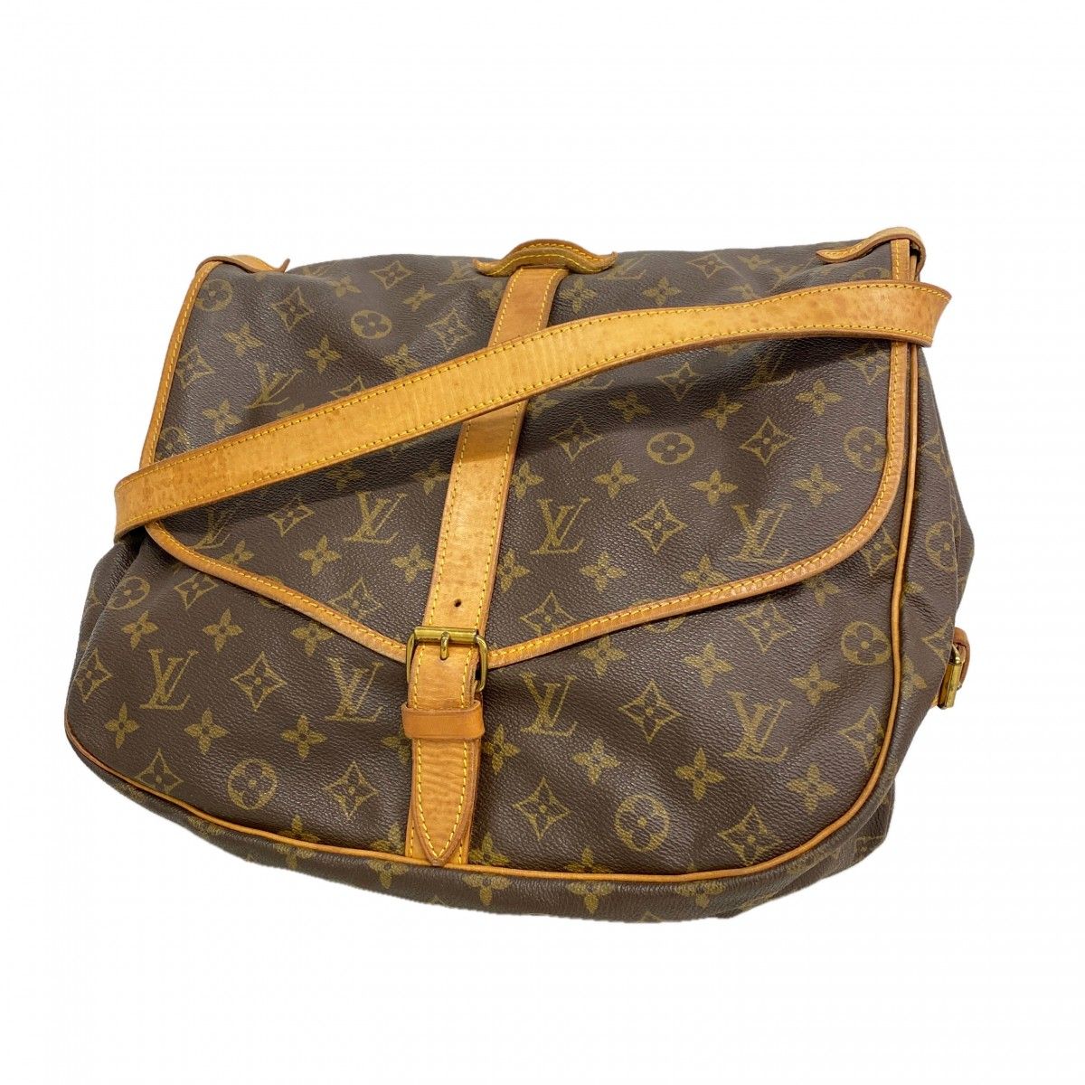 Louis Vuitton Shoulder Bag Monogram Saumur 35 Brown
