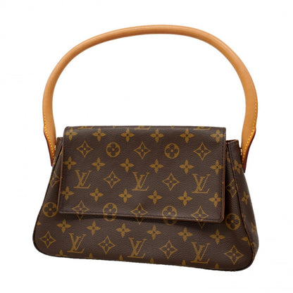Louis Vuitton Shoulder Bag Monogram Mini Looping Brown