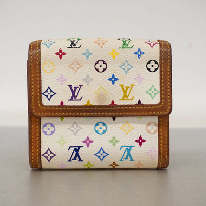 Louis Vuitton Trifold Wallet Monogram Multicolor Porte Monebier Carte Cles Blanc — view 9