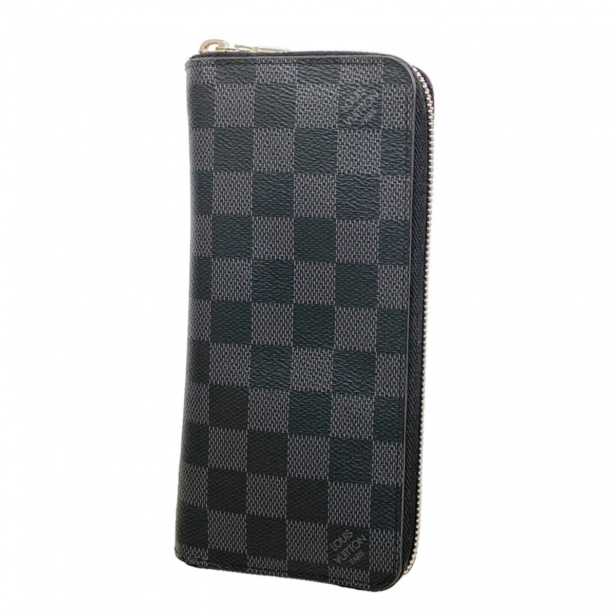 Louis Vuitton Wallet Damier Graphite Zippy Vertical Gray Black