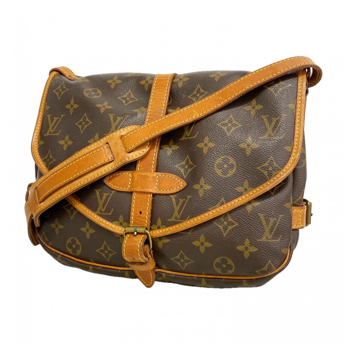 Louis Vuitton Shoulder Bag Monogram Saumur 30 Brown