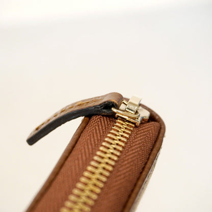 Gucci Wallet GG Canvas Brown Champagne Gold — view 7