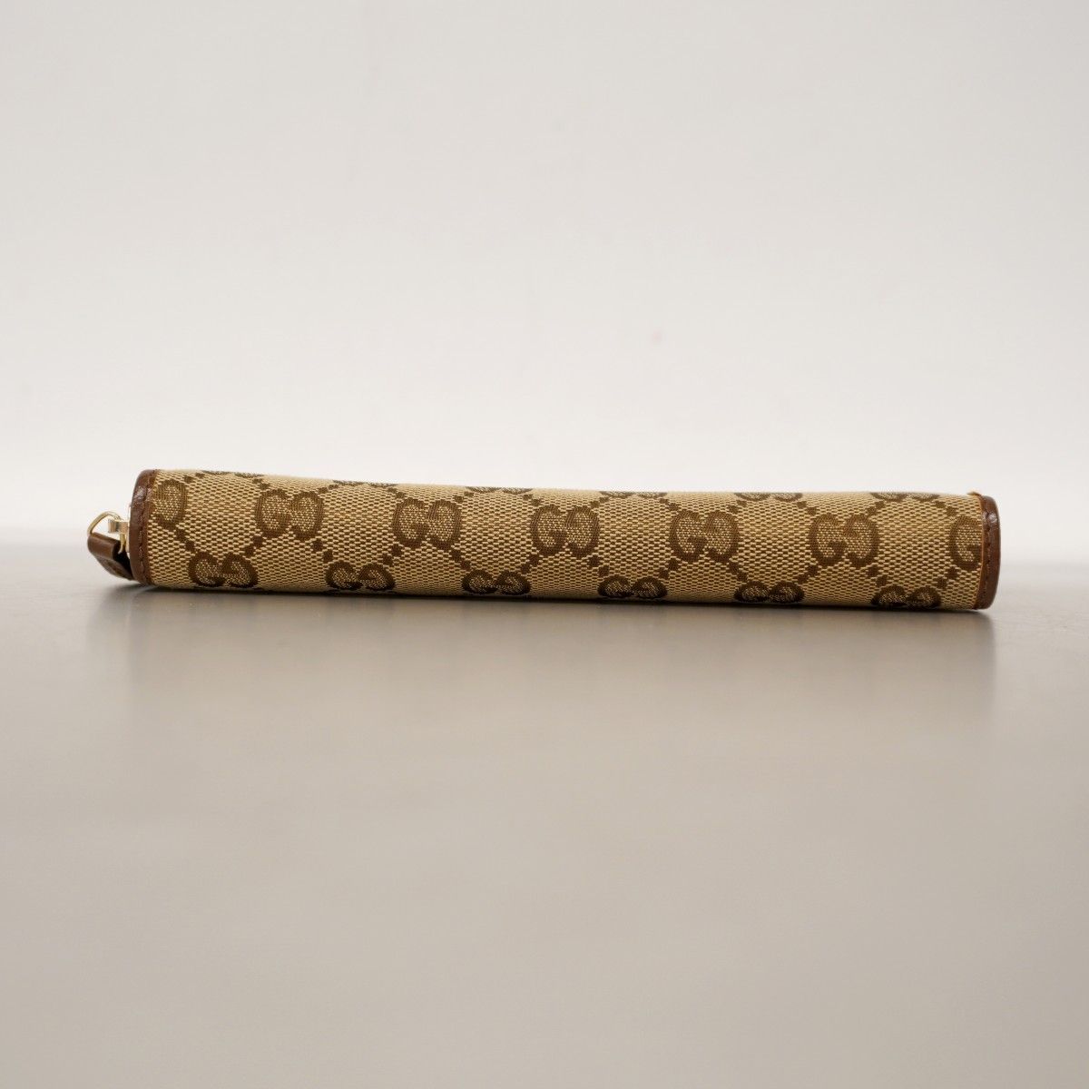 Gucci Wallet GG Canvas Brown Champagne Gold — view 3
