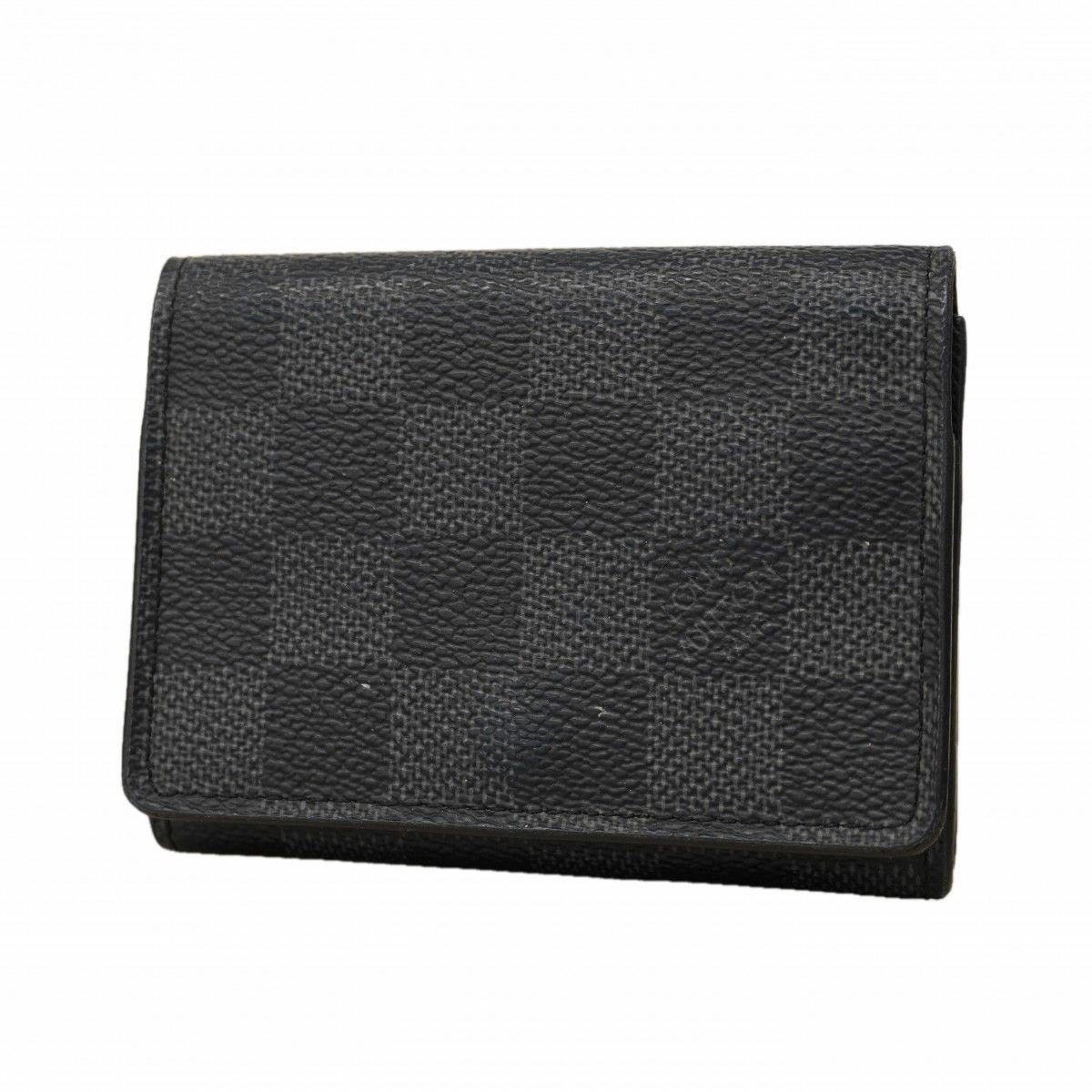 Louis Vuitton Card Case Damier Graphite Envelope Business Holder Gray Black