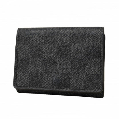 Louis Vuitton Card Case Damier Graphite Envelope Business Holder Gray Black