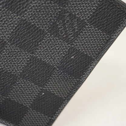 Louis Vuitton Card Case Damier Graphite Envelope Business Holder Gray Black — view 9