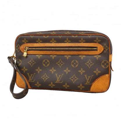 Louis Vuitton Clutch Monogram Marly Dragonne GM Brown