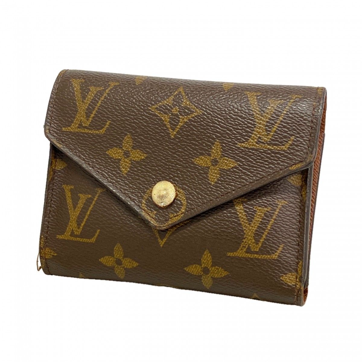 Louis Vuitton Trifold Wallet Monogram Portefeuille Victorine Brown