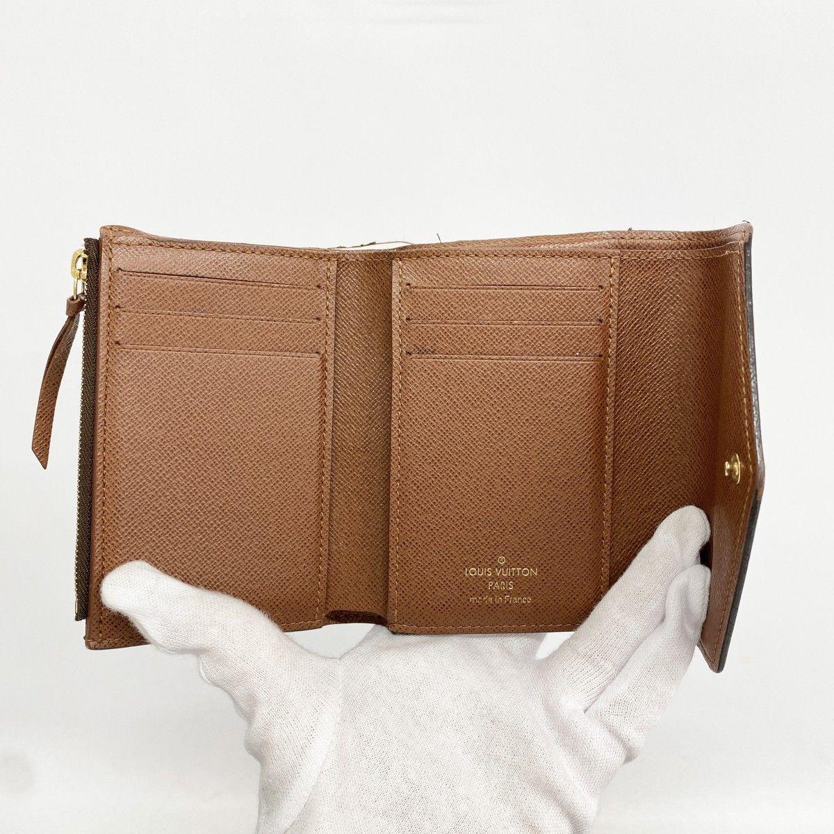 Louis Vuitton Trifold Wallet Monogram Portefeuille Victorine Brown — view 3