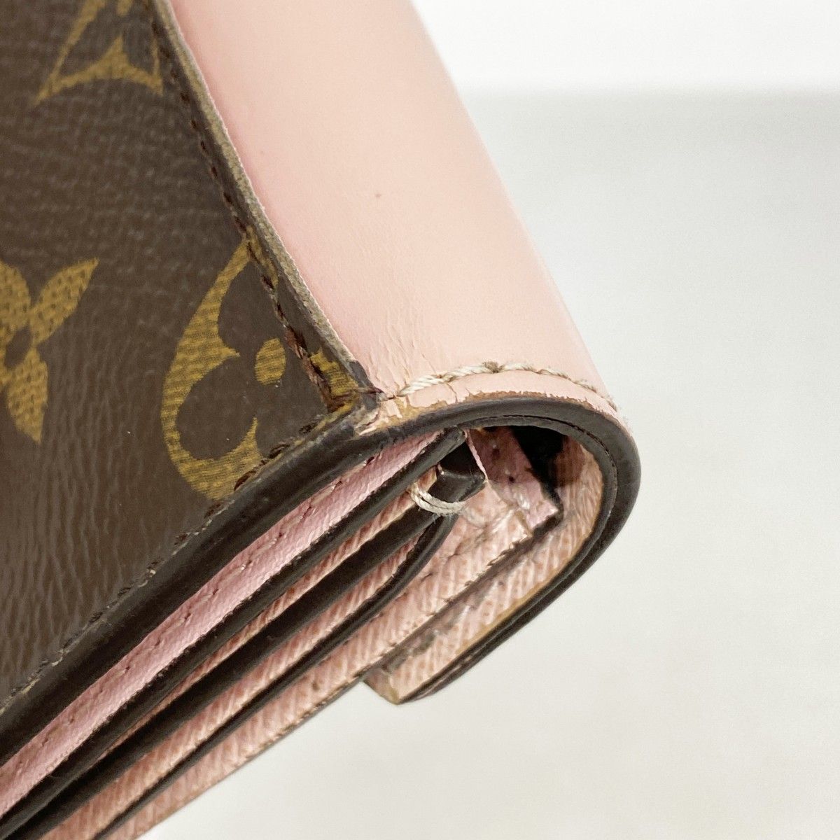 Louis Vuitton Trifold Wallet Monogram Portefeuille Zoe Brown Rose Velours — view 7