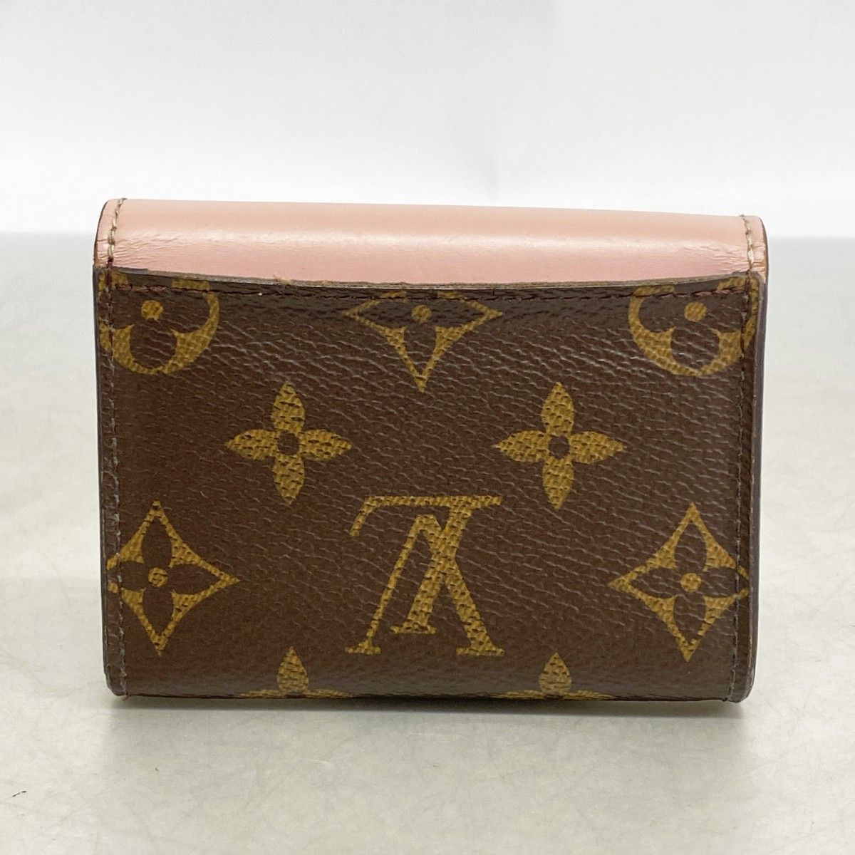 Louis Vuitton Trifold Wallet Monogram Portefeuille Zoe Brown Rose Velours — view 9