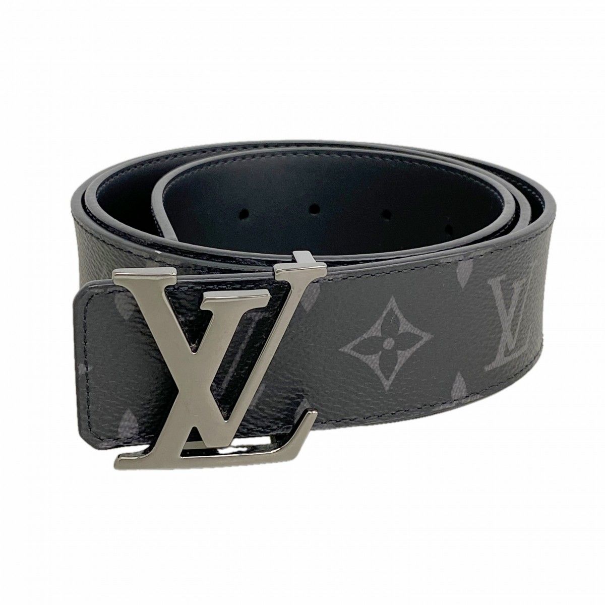 Louis Vuitton Belt Monogram Eclipse Ceinture LV Initial 40 Reversible Black