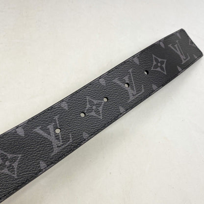 Louis Vuitton Belt Monogram Eclipse Ceinture LV Initial 40 Reversible Black — view 6