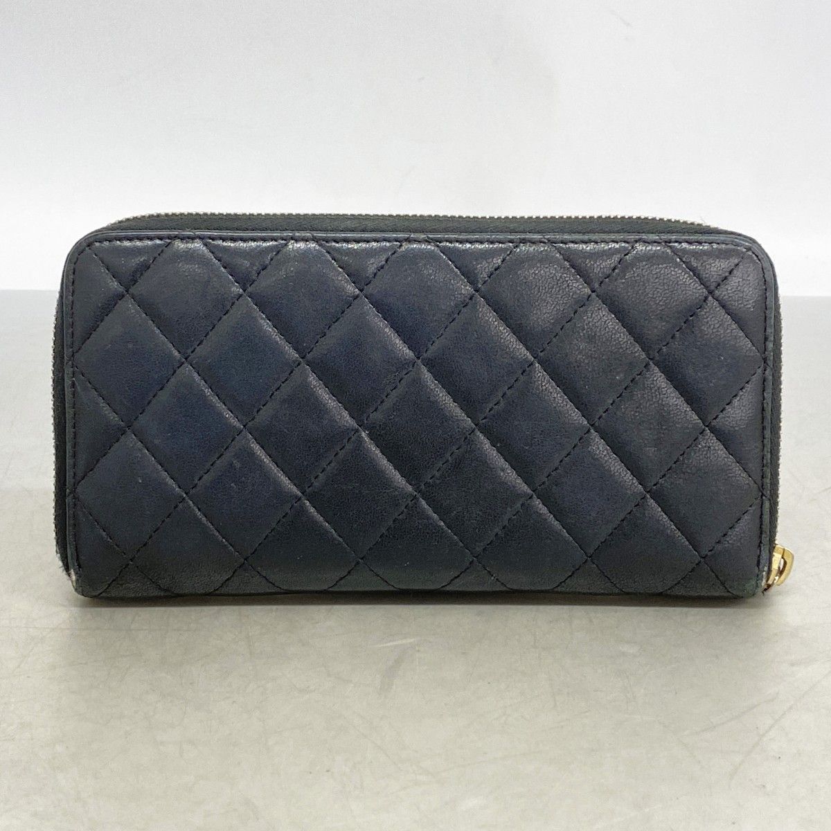 Chanel Wallet Quilted Lambskin Black Gold — view 8
