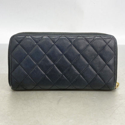 Chanel Wallet Quilted Lambskin Black Gold — view 8