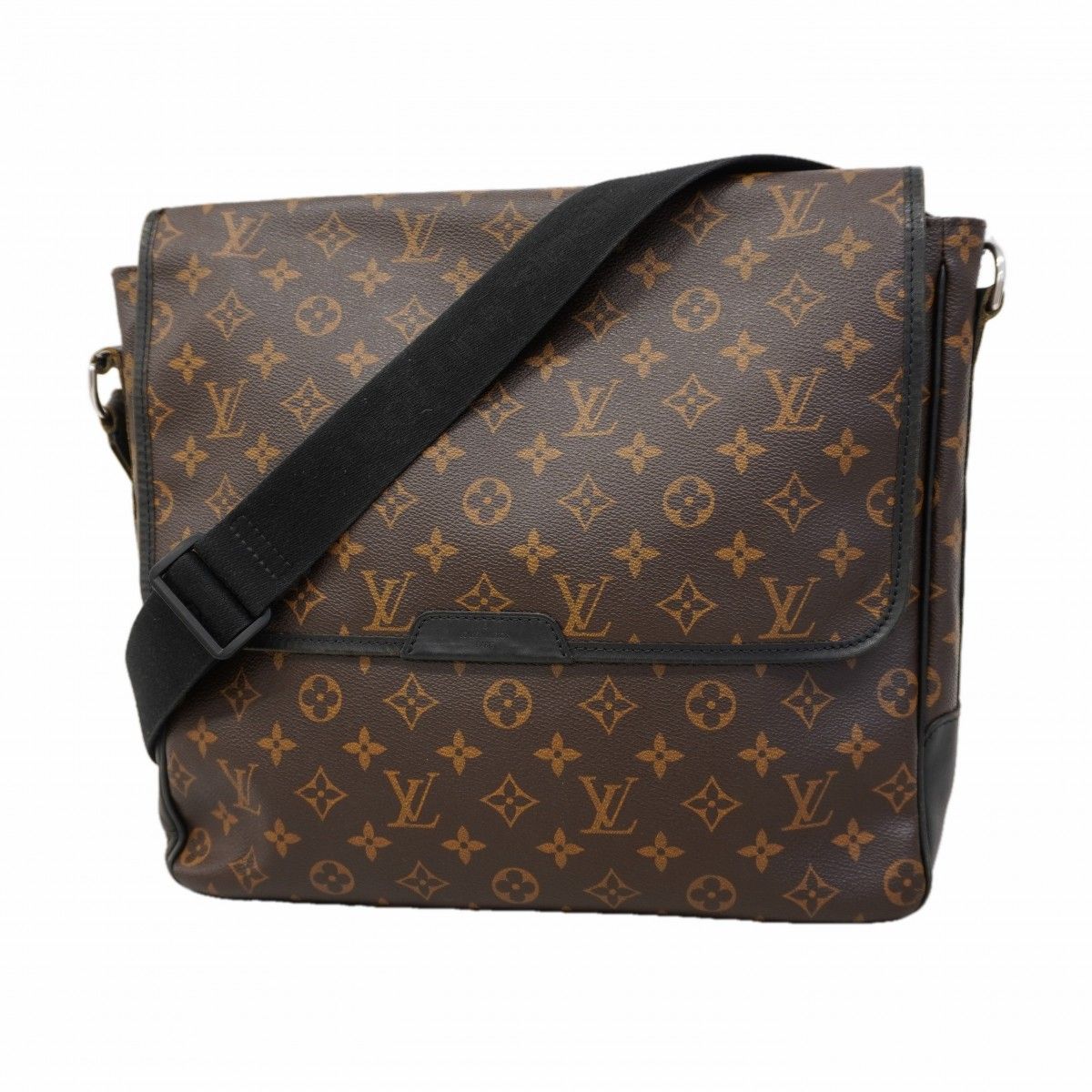 Louis Vuitton Shoulder Bag Monogram Macassar Bus GM Brown Black