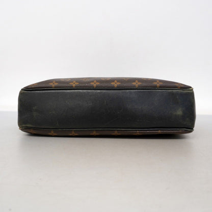Louis Vuitton Shoulder Bag Monogram Macassar Bus GM Brown Black — view 3