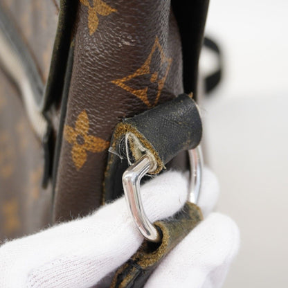 Louis Vuitton Shoulder Bag Monogram Macassar Bus GM Brown Black — view 9