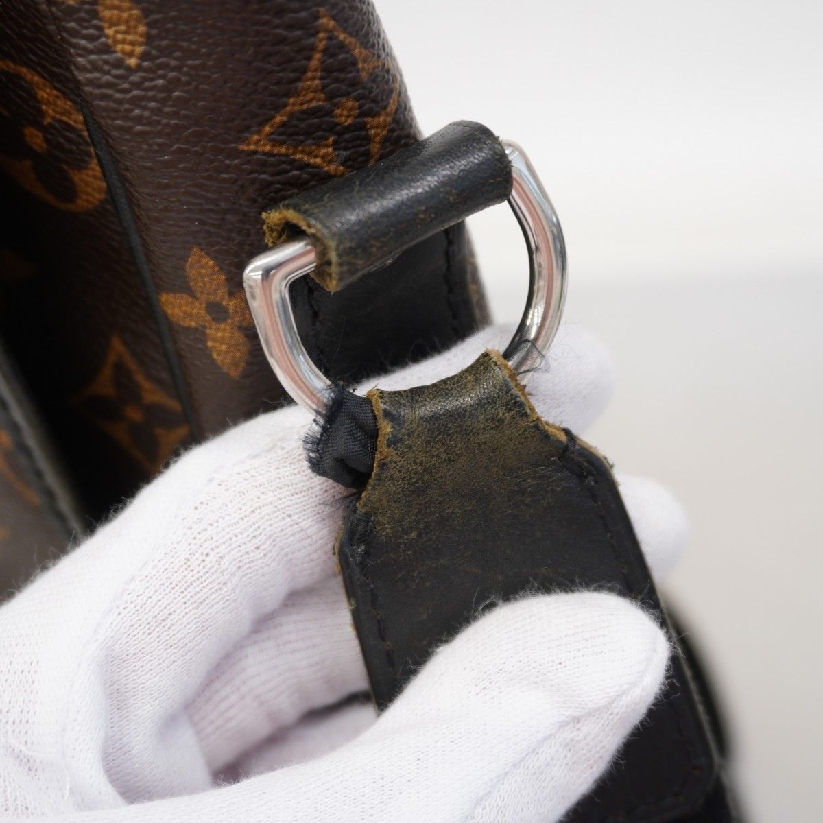 Louis Vuitton Shoulder Bag Monogram Macassar Bus GM Brown Black — view 8