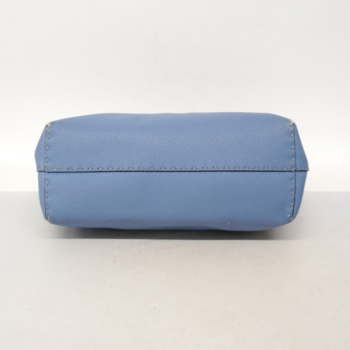 Fendi Tote Selleria Leather Blue Silver — view 3
