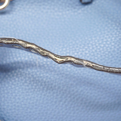 Fendi Tote Selleria Leather Blue Silver — view 6