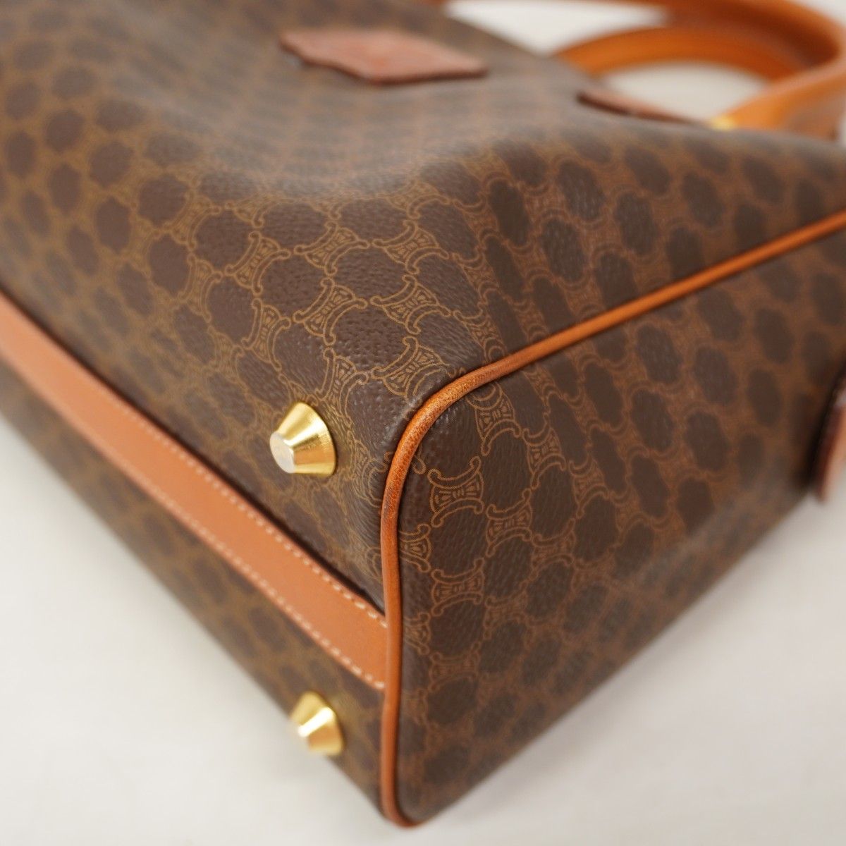 Celine Handbag Macadam Brown Gold — view 6
