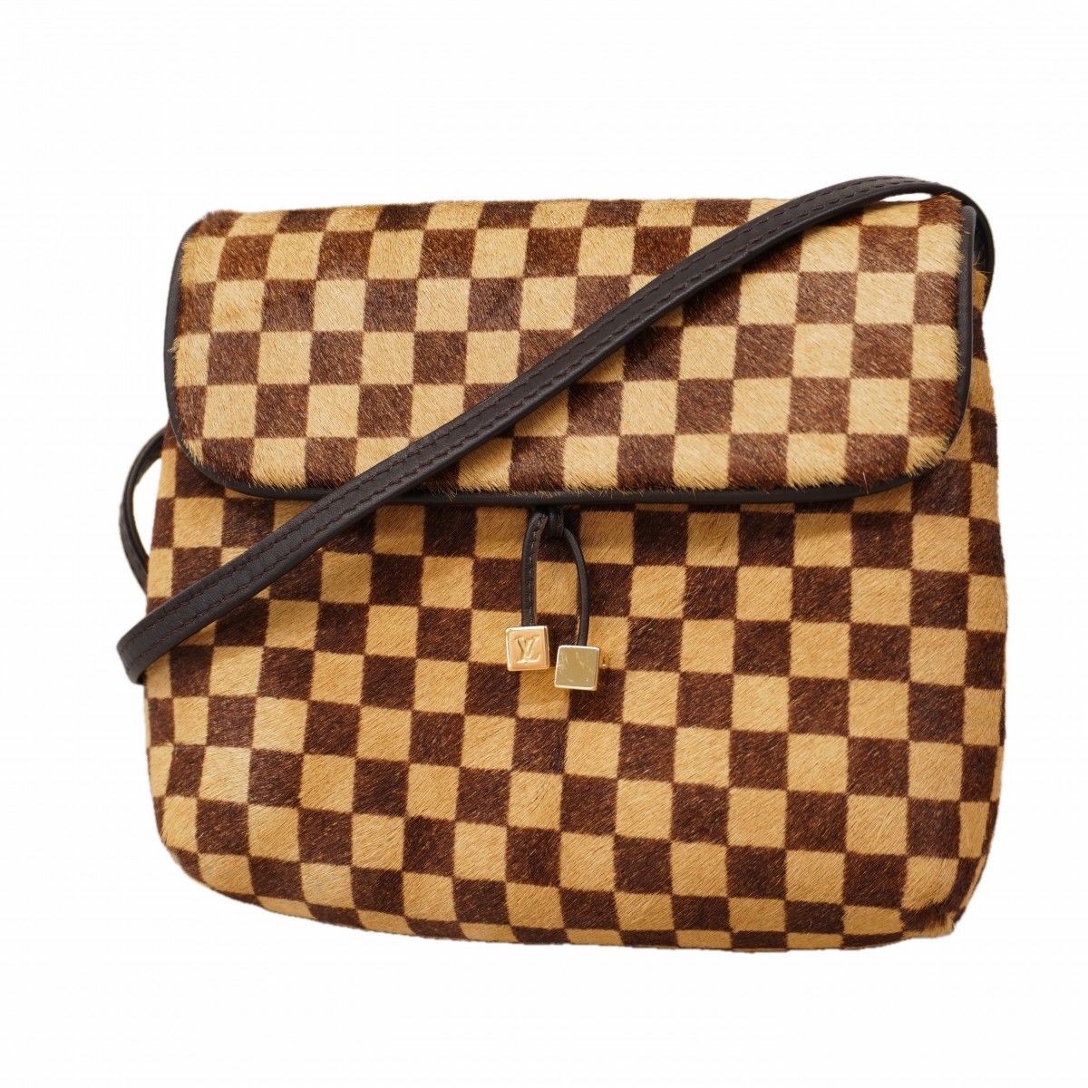 Louis Vuitton Shoulder Bag Damier Sauvage Gazelle Brown