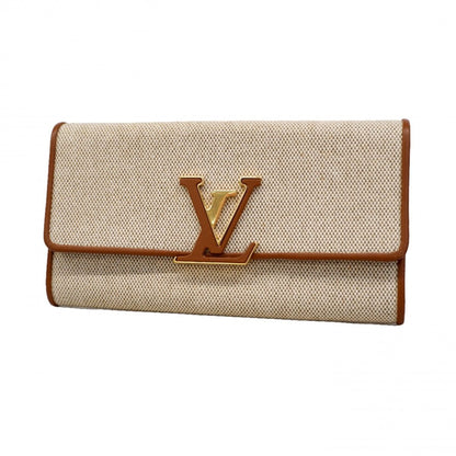Louis Vuitton Wallet Portefeuille Capucines Beige