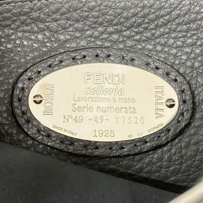 Fendi Handbag Monster Selleria Leather Gray Silver 2-Way — view 5