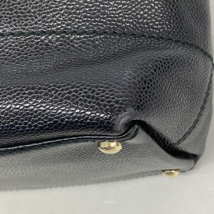 Chanel Tote Caviar Leather Black Champagne Gold — view 6