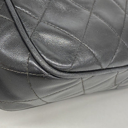Chanel Shoulder Bag Quilted Lambskin Black Gold — view 7
