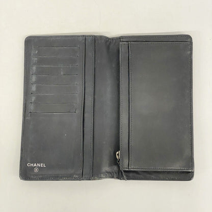 Chanel Wallet Patent Leather Brown Black Silver — view 3